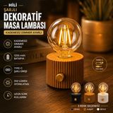 Hili Şarjlı Dekoratif Masa Lambası 3W 200 Lümen Type-C Kademesiz Dimmer - Beyaz