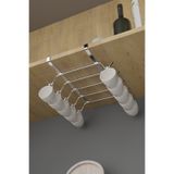 Hill Homes Fincan Kupa Bardak Askısı Dolap Içi Kancalı Fincan Askısı Düzenleyici Organizer Krom