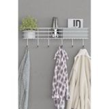 Hill Homes Krom Gümüş Portmanto Askılık 55 cm Duvar Askısı Elbise Havlu Askılığı Raf Düzenleyici