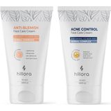 Hillora Leke Karşıtı Yüz Bakım Kremi + Hillora Akne Kontrol Yüz Bakım Kremi Set