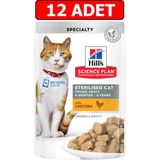 Hill's Kısırlaştırılmış Tavuklu Kedi Konserve 12x85 gr Yaş Mama