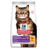 Hill's Science Plan Sensitive Hassas Sindirim ve Deri İçin Tavuklu 1.5 kg Yetişkin Kuru Kedi Maması