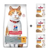 Hill's Tavuklu 3 kg Kısırlaştırılmış Kedi Maması + 3 Adet Yaş Mama