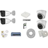 Hilook 4 Kanal 4 Kamera Set 1080 Full Hd 1 Tb HDD Takım Set Güvenlik Kamerası - Beyaz
