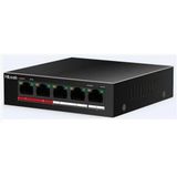 Hılook NS-0105P-35(B) 4 Port+1 Uplink 35 W Full PoE 10/100 Yönetilemez Switch
