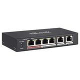Hılook NS-0106P-35(B) 4Port +2 Uplink 60 W Full PoE 10/100 Yönetilemez Switch
