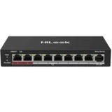 Hılook NS-0109P-60(B)(O-STD) 8XFE+1XFE Uplink Yönetilemez 60W PoE Switch