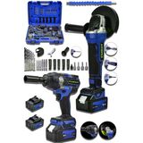 Hilta Power Alman 598 Vf 25 Ah Kömürsüz Motor Akülü Şarjlı Taşlama Ve Şarjlı Bijon Somun Sökme Sıkma Makinesi