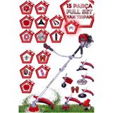 Hilta Power Alman Çelik Piston 20Hp Arazi Tipi 15 Parça Setli Tam Prof Yan Tip Benzinli Tırpan Ot Çalı Çim Biçme Makinesi Tırpanı