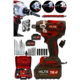 Hilta Power Alman H-TECH 798 Vf 30 Ah Çelik Şanzıman Kömürsüz Motor Somun Bijon Sökme Sıkma Vidalama Makinası