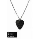 Hım Heartagram Plektrum Kolye – Rock Tarzı Siyah Gitar Penası Tasarımlı