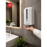 Hima Otomatik Sensörlü Sıvı Sabunluk - 1400ML Büyük Boy - Ev ve Ofislere Uygun - Duvara Monte - Beyaz