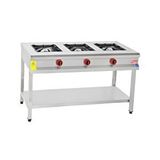 Himaksan 130 X 50 Cm Tüplü Taban Raflı 3 Gözlü Ocak
