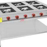 Himaksan 150 X 100 Cm Tüplü Taban Raflı 6 Gözlü Ocak