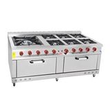 Himaksan 200x100 Cm 7+2 Tüplü 7 Li Fırınlı Ocak-kuzine Gri