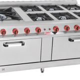 Himaksan 200X100 Cm 7+2 Tüplü 7 Li Fırınlı Ocak-Kuzine
