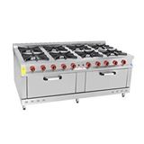 Himaksan 200x100 Cm 8+2 Tüplü 8 Li Fırınlı Ocak-kuzine Çok Renkli