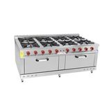 Himaksan 200X100 Cm 8+2 Tüplü 8 Li Fırınlı Ocak-Kuzine