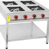 Himaksan 80 X 80 Cm Tüplü Taban Raflı 4 Gözlü Ocak