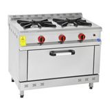 Himaksan Endüstriyel 100x60 cm 2+1 Lpg Tüplü 2'li Kuzine Ocak