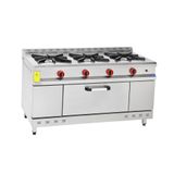 Himaksan HMK-KZG 1560 Gazlı Lpg Li 150X60X85 3'lü Kuzine 3 Ocak 1 Fırın