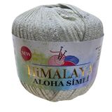 Himalaya Aloha Simli El Örgü İpi 50 gr 128-01 Krem