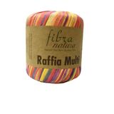 Himalaya Fibra Natura Raffia Multi - Rafya Şapka Çanta Kağıt İp 117 01 Kırmızı Lavanta