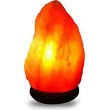 Himalaya İthal Kaya Tuzu Lambası 3-4 Kg. Doğal Renkli Ahşap Tabanlı Gece Lambası