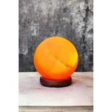 Himalaya Küre Kaya Tuzu Lambası 4-6kg- Yuvarlak Model Gece Lambası-Açma Kapama Anahtarlı - Turuncu