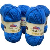 Himalaya Pablo Saf Yün Örgü Ipi (5 Adet) - 123-28 Mavi
