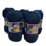 Himalaya Pablo Saf Yün Örgü Ipi (5 Adet) - 123-35 Siyah