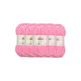 Himalaya Velvet Kadife Örgü ipi, Pembe 90009, 5x100 gram, 5 yumak