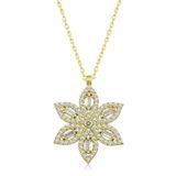 Himarry 925 Ayar Gold Nergiz Çiçeği Kadın Gümüş Kolye