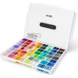 Himi Hımı Twin Cup Gouache Set Guaj Boya Seti 112 Renk x 12 gr. Beyaz Kasa ile Sanatçılar için Pratik Çözüm (White Case)