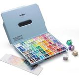 Himi Hımı Twin Cup Gouache Set Guaj Boya Seti 112 Renk x 12 Gr. (Ice Blue Case) - Karışık Renk