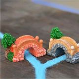 Himi Pasta Süsleri 2'li Köprü Plastik Minyatür Figür Karakter Oyuncakları Evcilik Oyuncakları Küçük Minik Oyuncaklar - Çok Renkli