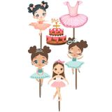 Himi Pasta Süsleri Balerin Jimnastik Doğum Günü Pasta Süsleri Kız Erkek Çocuk Maket Pasta Kürdanı Cupcake Kürdan Süsler