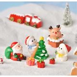 Himi Pasta Süsleri Noel Yılbaşı 7 Parça Plastik Minyatür Figür Karakter Oyuncakları Evcilik Oyuncakları Küçük Minik Oyuncaklar - Çok Renkli