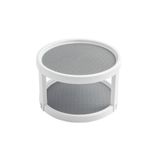 Himilucky 2 Katmanlı Kaymaz Baharat Rafı Döner Tabla, 10 İnç İplik Düzenleyici, Kaymaz Tembel Susan Döner Tabla, Mutfak, Kiler Dolabı, Buzdolabı, Banyo, Gri/Beyaz için 360 ° Dönen Baharat Düzenleyici
