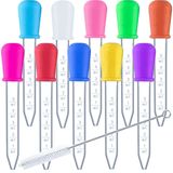 HiMo 10'lu Paket Sıvı Pipetler Damlalıklar Silikon 5ml Şeffaf İlaç Damlalıklı Çocuklar için Ampul Ucu ve Temiz Fırçalı Şeker Kalıbı, Sakızlı Ayı, Jelatin Yapıcı, Yağ Bilimi, El Sanatları Projeleri (10