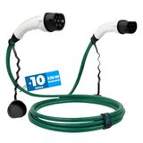 Hims 22kW (32A) Tip 2 Premium Elektrikli Araç Şarj Kablosu 10 Metre - Yeşil, IP54 Suya Dayanıklı, Tüm Elektrikli Araçlarla Uyumlu