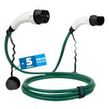 Hims 22kW (32A) Tip 2 Premium Elektrikli Araç Şarj Kablosu 5 Metre - Yeşil, IP54 Suya Dayanıklı, Tüm Elektrikli Araçlarla Uyumlu