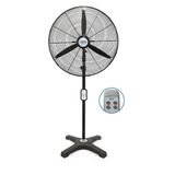 Hims HEF-AK750 210 W 75 cm Siyah 3 Kanat Kumandalı Sanayi Tipi Ayaklı Vantilatör