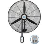 Hims HEF-DK750 210 W 75 cm Siyah 3 Kanat Kumandalı Sanayi Tipi Duvar Vantilatörü