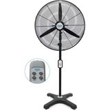 Hims HEF NRMSA AK750-75 cm Siyah Sanayi Tipi Ayaklı Tip Kumandalı Vantilatör
