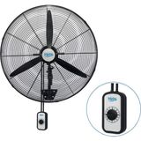 Hims SVLRS HEF-DA650-65 cm Sanayi Tipi Siyah Duvar Tipi Kablolu Anahtarlı Vantilatör