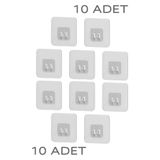 HIMYHOME Yedek 10 Adet Yapışkanlı Askılık Sticker Banyo Köşeliği Askısı Mutfak Düzenleyici Duş Rafı Kancası