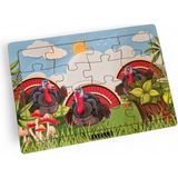 Hindiler 16 Parça Eğitici Öğretici Ahşap Çocuk Puzzle Yapboz Bebek Çocuk Oyuncak