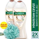 Hindistan Cevizi Palmolive Body Butter Banyo ve Duş Jeli 750 ml x 2 Duş Lifi Hediye ile Cildinizi Şımartın