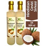 Hindistan Cevizi Sirkesi 500 ml 2'li Paket - Organik Doğal Fermente